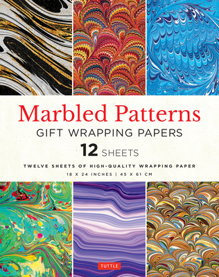 Marbled Patterns Gift Wrapping Papers - 12 Sheets: 18 X 24 Inch (45 X 61 CM) High-Quality Wrapping Paper - Tuttle Studio