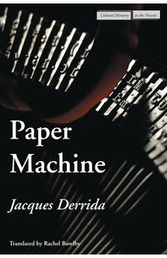 Coperta cărții 'Paper Machine - Jacques Derrida'