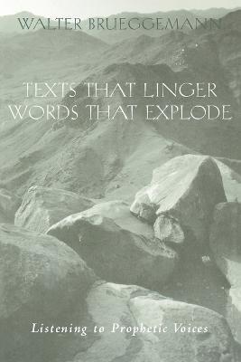 Texts That Linger Words That E - Walter Brueggemann