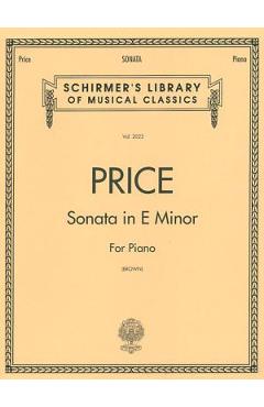 Coperta cărții 'Sonata in E Minor: Schirmer Library of Classics Volume 2023 Piano Solo - Florence Price'