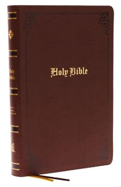 Poza produsului KJV Holy Bible Large Print Center-Column Reference Bible, Brown Bonded Leather, 53,000 Cross References, Red Letter, Comfort Print: King James Version - Thomas Nelson