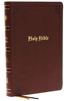 KJV Holy Bible Large Print Center-Column Reference Bible, Brown Bonded Leather, 53,000 Cross References, Red Letter, Comfort Print: King James Version - Thomas Nelson