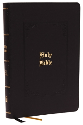 KJV Holy Bible Large Print Center-Column Reference Bible, Black Leathersoft with Thumb Indexing, 53,000 Cross References, Red Letter, Comfort Print: K - Thomas Nelson