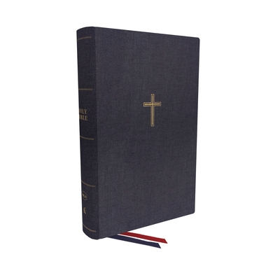 Nkjv, Single-Column Wide-Margin Reference Bible, Cloth Over Board, Blue, Red Letter, Comfort Print: Holy Bible, New King James Version - Thomas Nelson