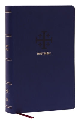 Nkjv, End-Of-Verse Reference Bible, Personal Size Large Print, Leathersoft, Blue, Red Letter, Thumb Indexed, Comfort Print: Holy Bible, New King James - Thomas Nelson