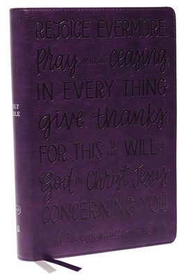 KJV Large Print Bible W/ 53,000 Cross References, Purple Leathersoft with Thumb Index Red Letter, Comfort Print: Holy Bible, King James Version (Verse - Thomas Nelson