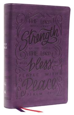 Nkjv, Giant Print Center-Column Reference Bible, Verse Art Cover Collection, Leathersoft, Purple, Thumb Indexed, Red Letter, Comfort Print: Holy Bible - Thomas Nelson