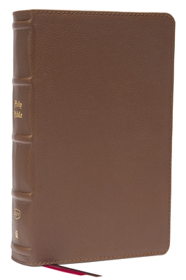 Kjv, Personal Size Large Print Single-Column Reference Bible, Genuine Leather, Brown, Red Letter, Comfort Print: Holy Bible, King James Version - Thomas Nelson