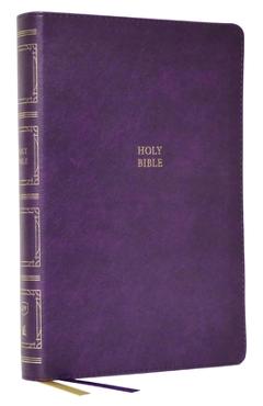 Poza produsului Kjv, Paragraph-Style Large Print Thinline Bible, Leathersoft, Purple, Red Letter, Comfort Print: Holy Bible, King James Version - Thomas Nelson