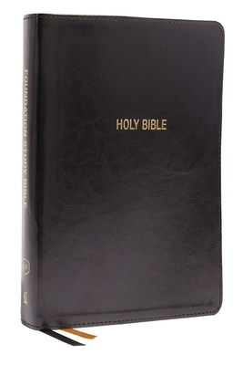 Kjv, Foundation Study Bible, Large Print, Leathersoft, Black, Red Letter, Thumb Indexed, Comfort Print: Holy Bible, King James Version - Thomas Nelson