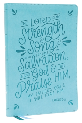Nkjv, Thinline Bible, Verse Art Cover Collection, Leathersoft, Teal, Red Letter, Thumb Indexed, Comfort Print: Holy Bible, New King James Version - Thomas Nelson