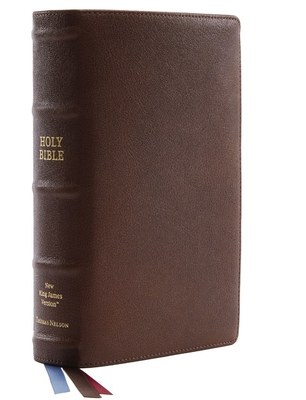Nkjv, Single-Column Reference Bible, Premium Goatskin Leather, Brown, Premier Collection, Comfort Print - Thomas Nelson