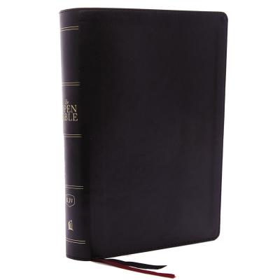 The Kjv, Open Bible, Leathersoft, Black, Indexed, Red Letter Edition, Comfort Print: Complete Reference System - Thomas Nelson