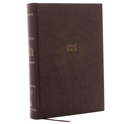 The KJV, Open Bible, Hardcover, Brown, Red Letter Edition, Comfort Print: Complete Reference System - Thomas Nelson