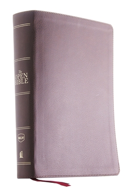 The NKJV, Open Bible, Imitation Leather, Brown, Indexed, Red Letter Edition, Comfort Print: Complete Reference System - Thomas Nelson