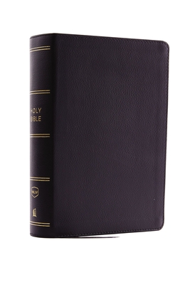 NKJV, Compact Single-Column Reference Bible, Genuine Leather, Black, Red Letter Edition, Comfort Print - Thomas Nelson