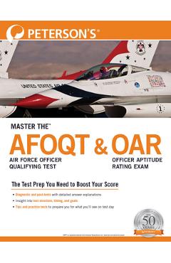 Coperta cărții 'Master The(tm) Air Force Officer Qualifying Test (Afoqt) & Officer Aptitude Rating Exam (Oar) - Peterson's'