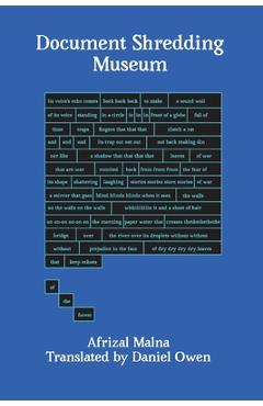 Coperta cărții 'Document Shredding Museum - Afrizal Malna'