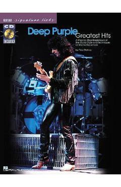 Coperta cărții 'Deep Purple - Greatest Hits a Step-By-Step Breakdown of the Guitar Style and Techniques of Ritchie Blackmore'