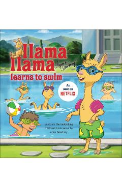 Coperta cărții 'Llama Llama Learns to Swim - Anna Dewdney'