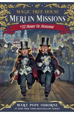 Coperta cărții 'Hurry Up, Houdini! - Mary Pope Osborne'