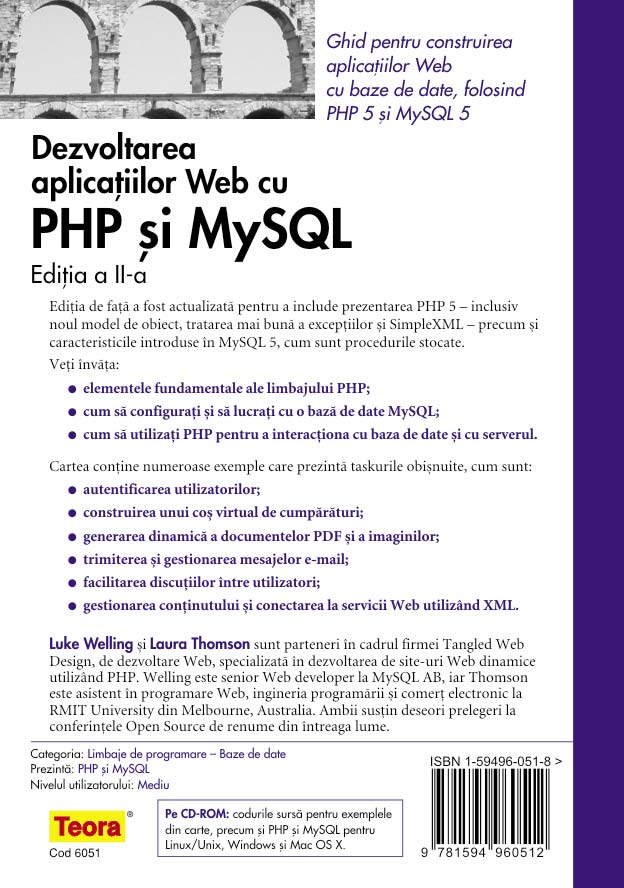 Dezvoltarea Aplicatiilor Web Cu Php Si Mysql - Luke Welling, Laura Thomson - Contine Cd-Rom