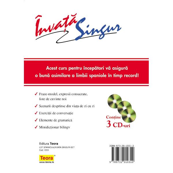 Invata singur limba spaniola - Isabel Cisneros - Contine 3 CD-Uri