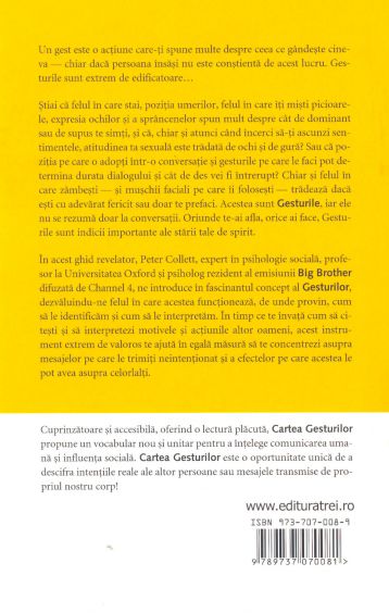 Coperta cărții 'Cartea Gesturilor - Peter Collett'