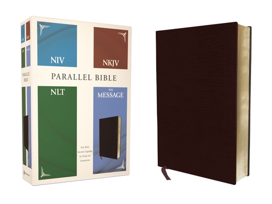 Niv, Nkjv, Nlt, the Message, (Contemporary Comparative) Parallel Bible, Bonded Leather, Burgundy - Zondervan