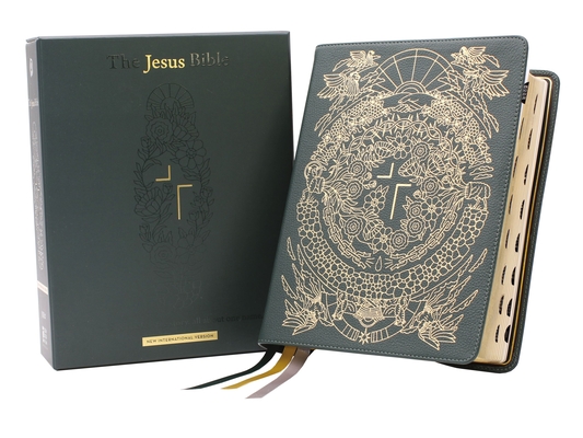 The Jesus Bible Artist Edition, Niv, Genuine Leather, Calfskin, Green, Limited Edition, Thumb Indexed, Comfort Print - Passion Publishing