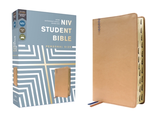 Niv, Student Bible, Personal Size, Leathersoft, Tan, Thumb Indexed, Comfort Print - Philip Yancey