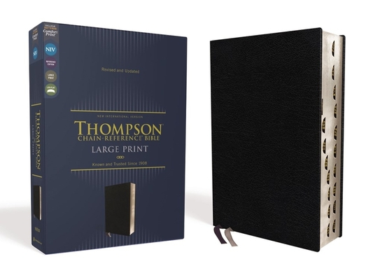 Niv, Thompson Chain-Reference Bible, Large Print, European Bonded Leather, Black, Thumb Indexed, Red Letter, Comfort Print - Frank Charles Thompson