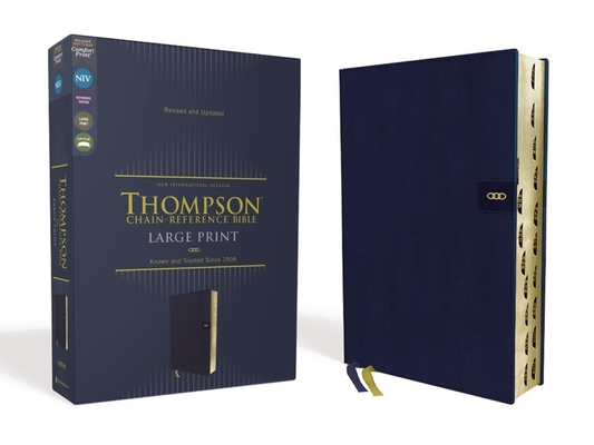 Niv, Thompson Chain-Reference Bible, Large Print, Leathersoft, Navy, Thumb Indexed, Red Letter, Comfort Print - Frank Charles Thompson