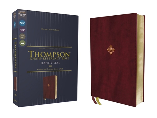 Niv, Thompson Chain-Reference Bible, Handy Size, Leathersoft, Burgundy, Red Letter, Comfort Print - Frank Charles Thompson