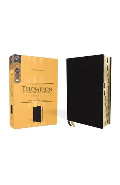 Kjv, Thompson Chain-Reference Bible, Handy Size, European Bonded Leather, Black, Red Letter, Thumb Indexed, Comfort Print - Frank Charles Thompson