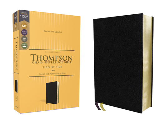 Kjv, Thompson Chain-Reference Bible, Handy Size, European Bonded Leather, Black, Red Letter, Comfort Print - Frank Charles Thompson