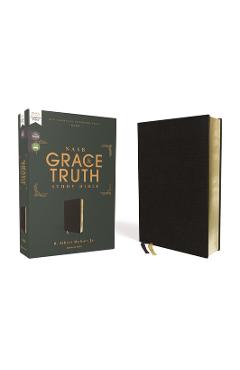 Poza produsului Nasb, the Grace and Truth Study Bible, European Bonded Leather, Black, Red Letter, 1995 Text, Comfort Print - R. Albert Mohler Jr