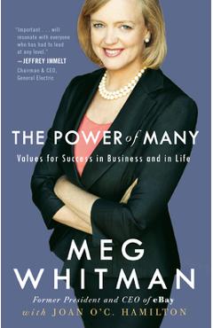 Coperta cărții 'The Power of Many: Values for Success in Business and in Life - Meg Whitman'
