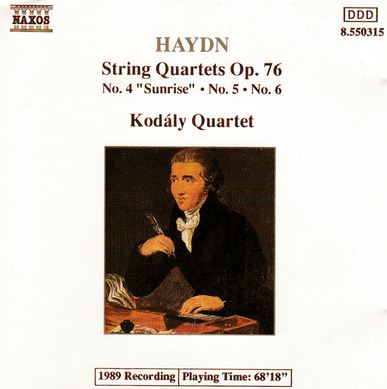 CD Haydn - String quartets op.76 no.4 Sunrise, no.5, no.6