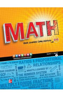 Coperta cărții 'Glencoe Math, Course 1, Student Edition, Volume 1 - Mcgraw Hill'