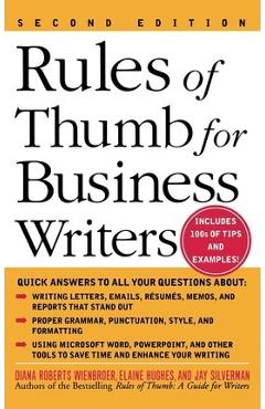 Coperta cărții 'Rules of Thumb for Business Writers - Wienbroer'