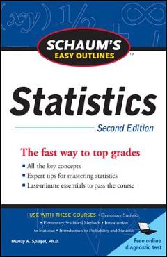 Coperta cărții 'Schaum's Easy Outline of Statistics, Second Edition - David Lindstrom'
