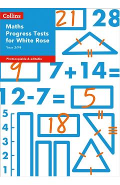 Collins Tests & Assessment - Year 3/P4 Maths Progress Tests for White Rose - Collins Uk