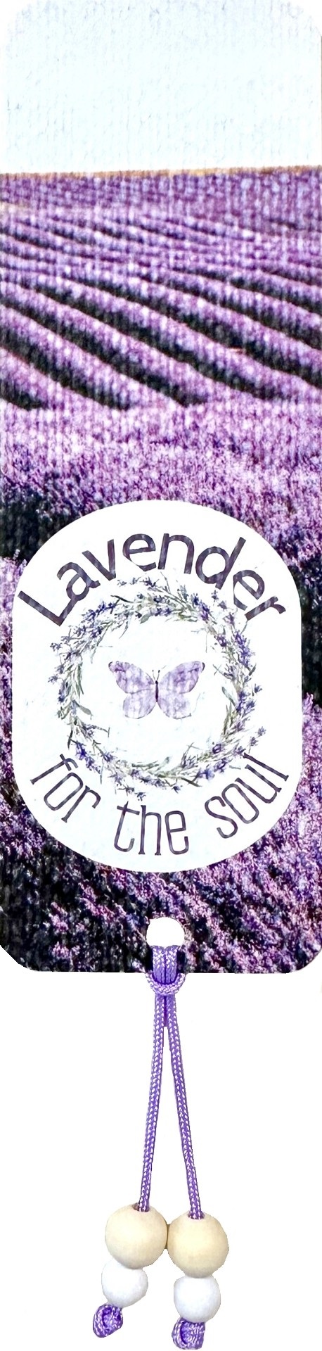 Semn de carte accesorizat. Lavender for the Soul
