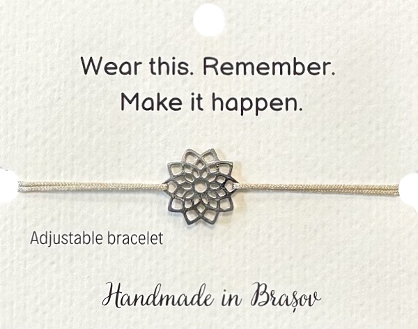 Bratara: Wear this. Remember. Make it happen - Floare nufar