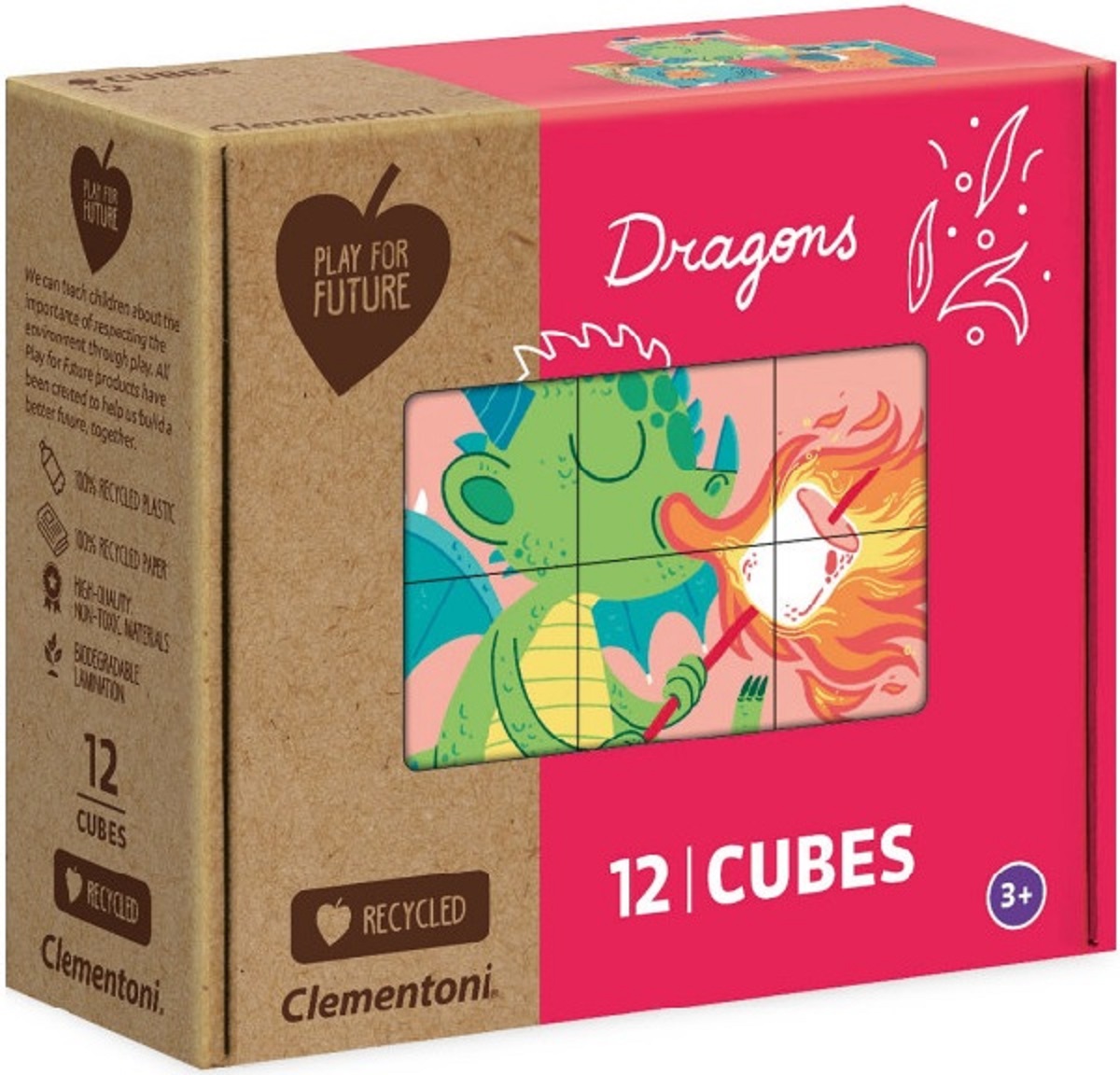 Puzzle 12 cuburi. Dragons