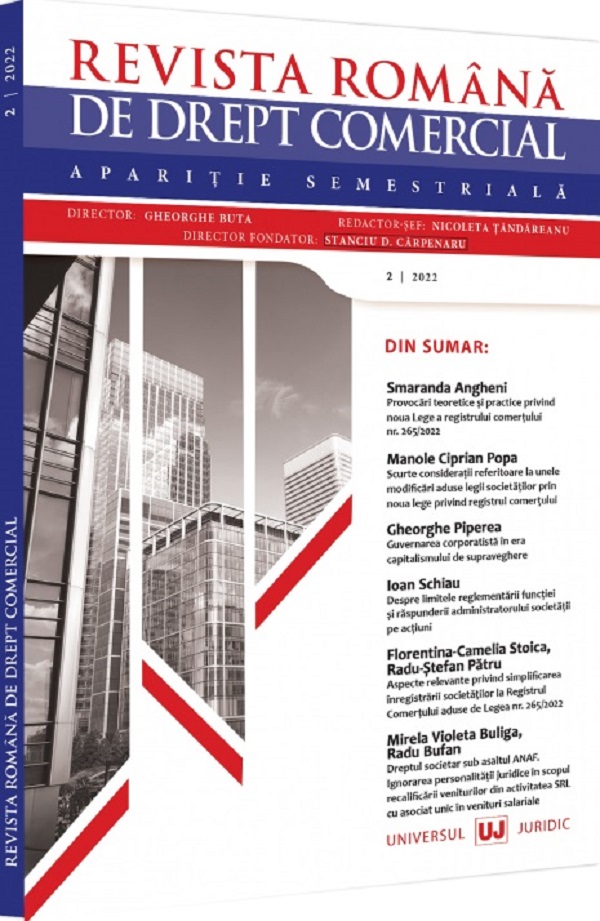 Revista romana de drept comercial Nr.2 din 2022