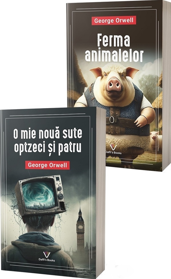 Pachet 2 carti: Ferma animalelor + O mie noua sute optzeci si patru - George Orwell