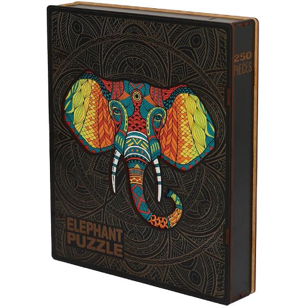 Puzzle 250 din lemn: Elefant