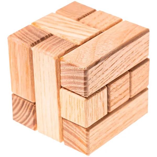 Puzzle din lemn 6 piese: 3D Cube